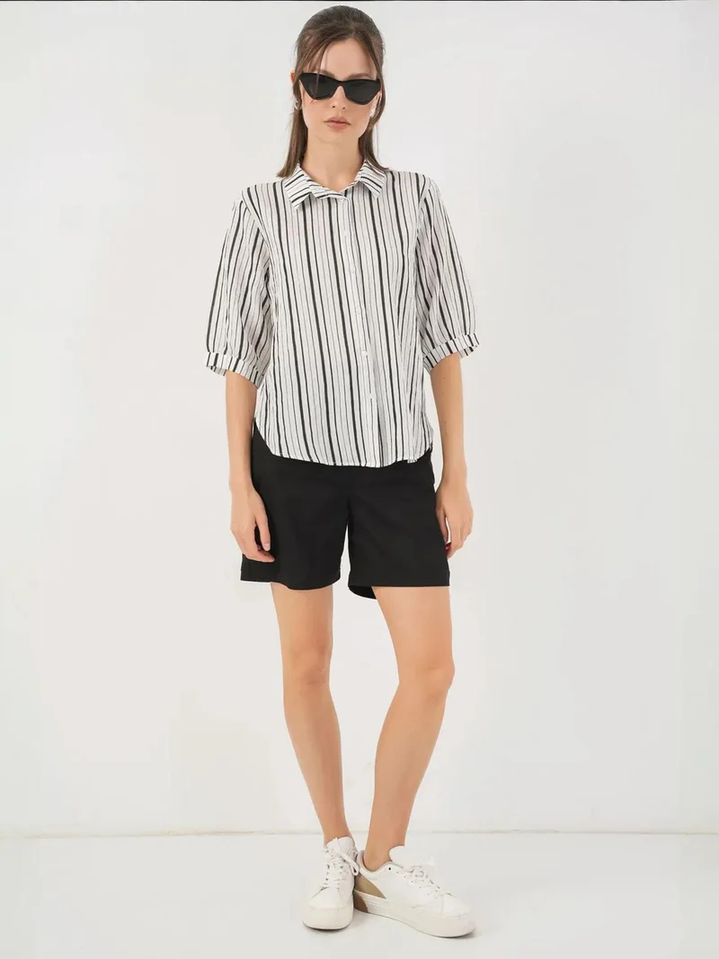 BIG DART BDART Striped Poplin Shirt