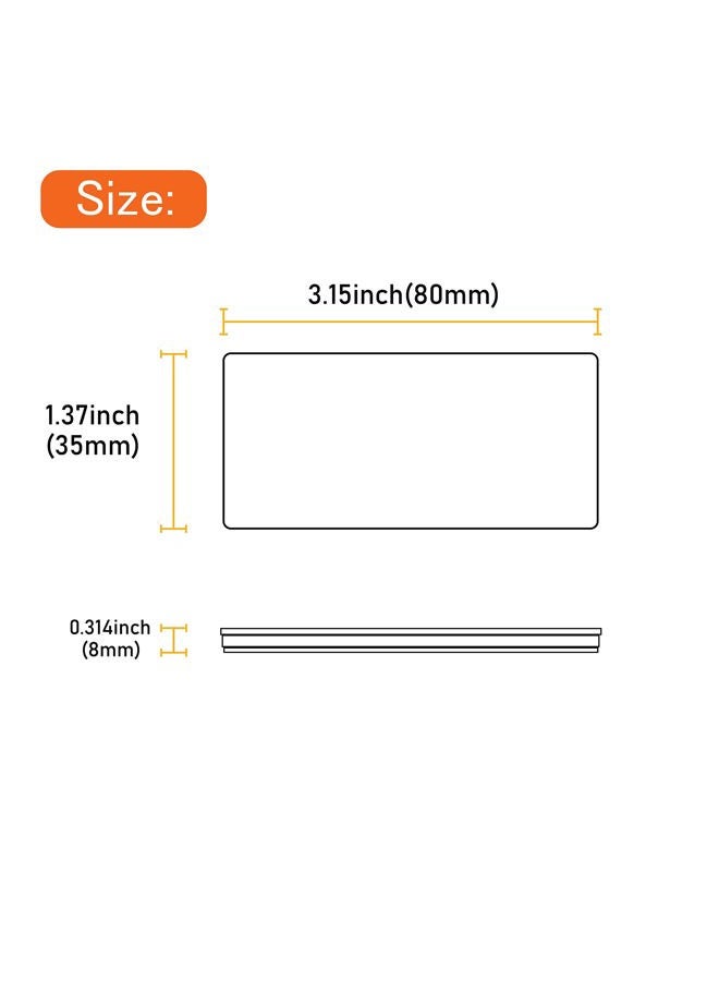 WELNENT E-Mark DOT CCC 2pcs Rectangle Reflector Self Adhesive Stick on Trailer Driveway Mailbox (Amber) - Image 4