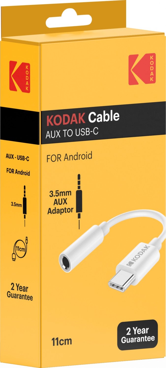Kodak Aux to Type C Cable for Android - 11 cm 