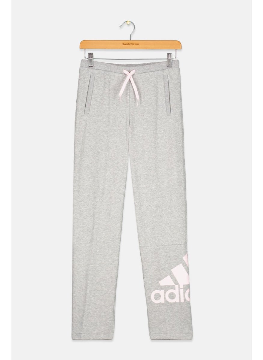 Adidas Kids Girl Sportswear Fit Training Sweatpants, Grey  - Image 1