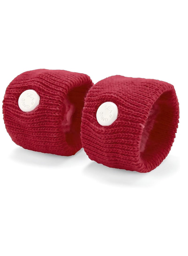 سي-باند سوار معصم مضاد للغثيان بالضغط الإبري لغثيان الحركة والصباح - زوج واحد باللون الأحمر - Image 2