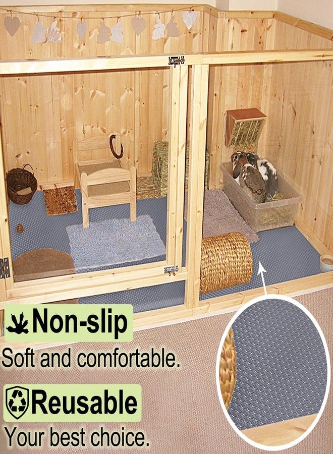 TCYPUHL Washable Guinea Pig Bedding Cage Liner Waterproof Rabbit Bedding, Easily Cut to Suit Cage and Reusable Pads for Guinea Pigs, Rabbits, Hamsters, Gerbils, and Chinchillas,18"×79" 1pcs, Grey Mat - Image 4