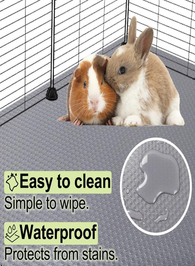 TCYPUHL Washable Guinea Pig Bedding Cage Liner Waterproof Rabbit Bedding, Easily Cut to Suit Cage and Reusable Pads for Guinea Pigs, Rabbits, Hamsters, Gerbils, and Chinchillas,18"×79" 1pcs, Grey Mat - Image 2