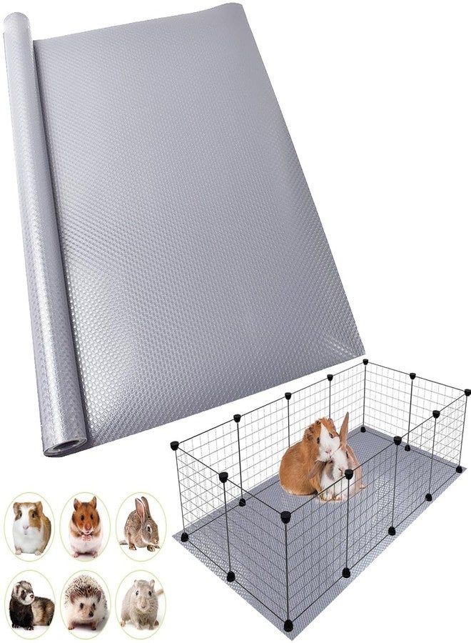 TCYPUHL Washable Guinea Pig Bedding Cage Liner Waterproof Rabbit Bedding, Easily Cut to Suit Cage and Reusable Pads for Guinea Pigs, Rabbits, Hamsters, Gerbils, and Chinchillas,18"×79" 1pcs, Grey Mat - Image 1