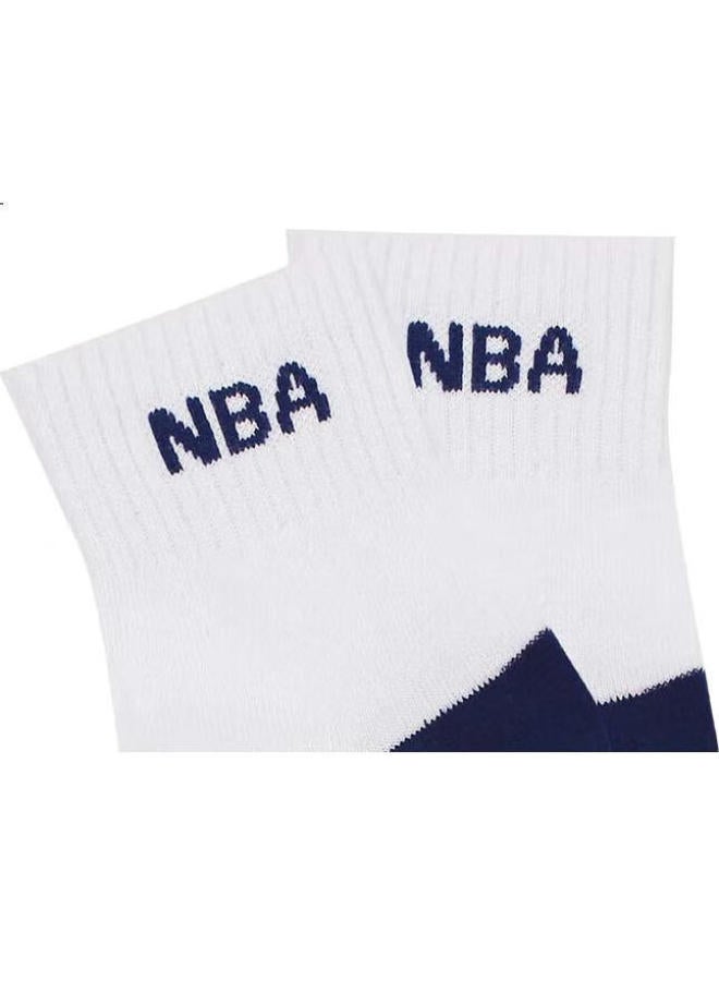 NBA Socks For Men, Autumn Casual Sports Socks, Comfortable Seamless Combed Cotton Mid-Calf Socks, Basketball Socks, 6 Pairs - Image 2