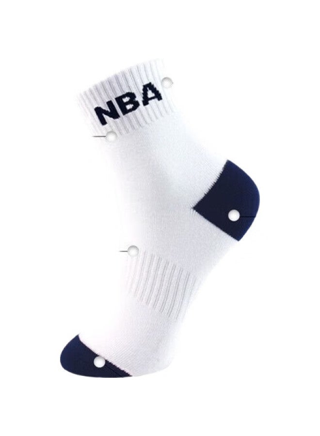 NBA Socks For Men, Autumn Casual Sports Socks, Comfortable Seamless Combed Cotton Mid-Calf Socks, Basketball Socks, 6 Pairs - Image 1