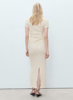 MANGO Textured Fitted Skirt  - Image 2