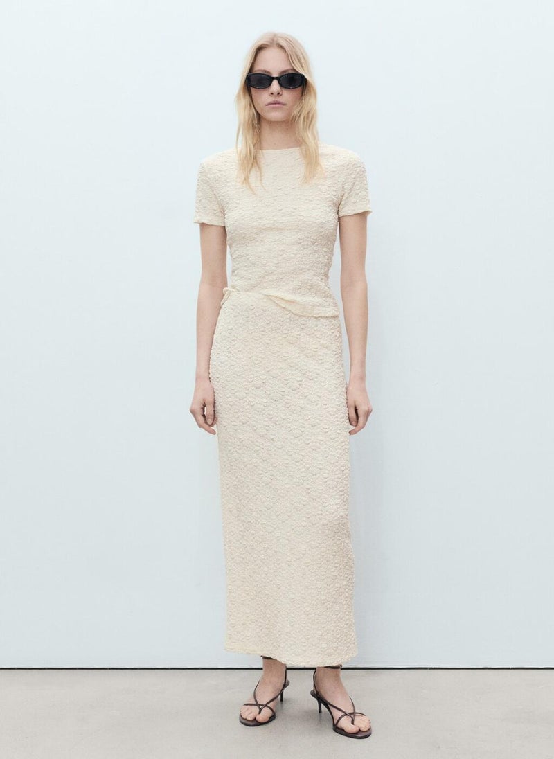 MANGO Textured Fitted Skirt  - Image 4