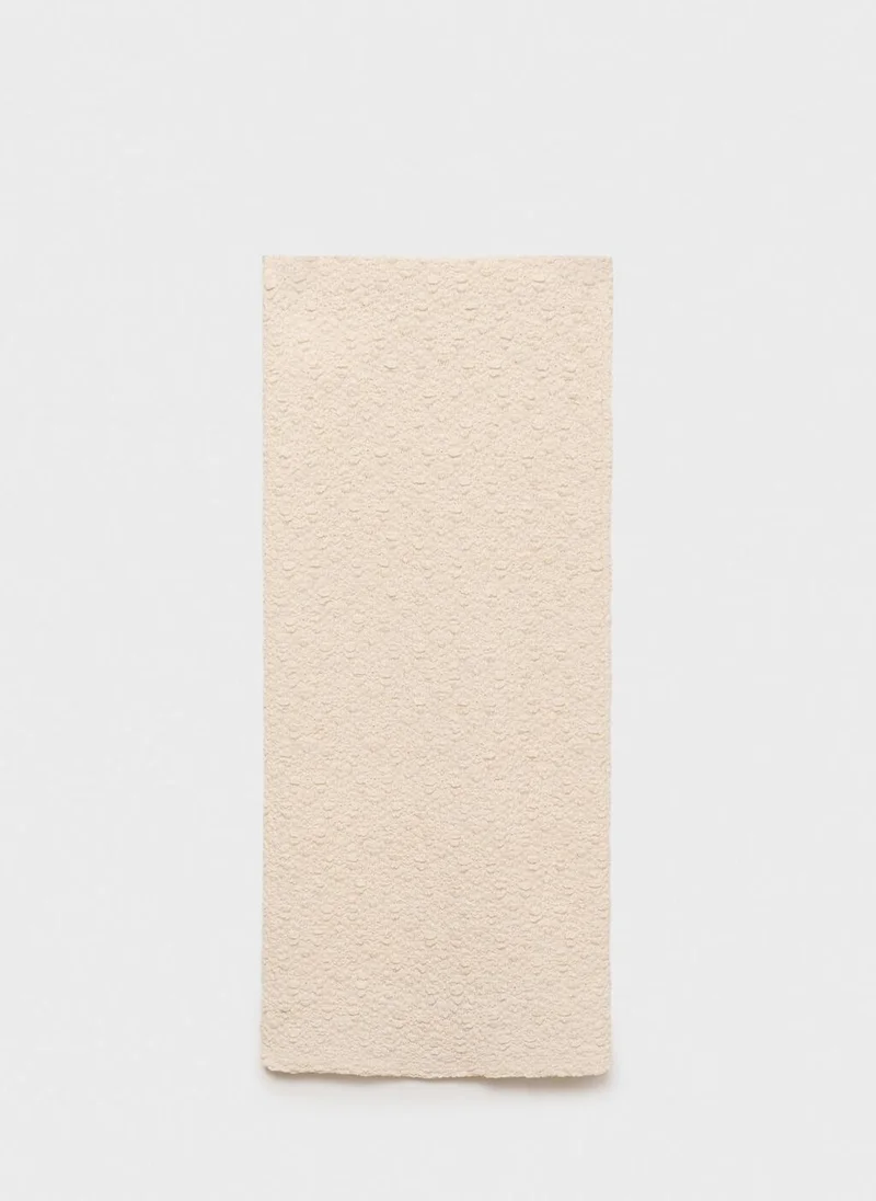 MANGO Textured Fitted Skirt