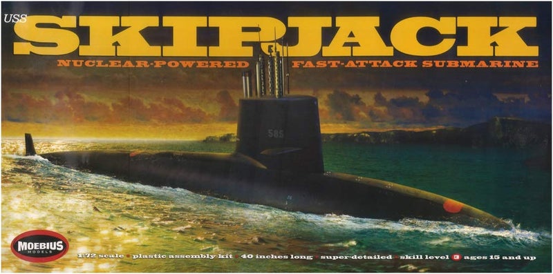 Moebius Models USS Skipjack Submarine 172 Moebius Over 40 inches Long - Image 2