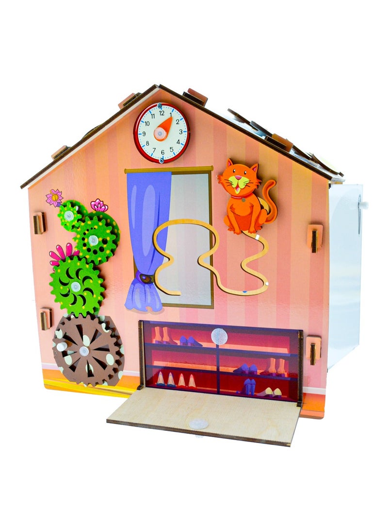 FOFA FOFA Wooden Educational Board - Busy board - Housekeeping — A Magical World Full of Engaging Activities and Educational Games for 3 4 5 Years Old Girls Boys Gifts Travel Toy  - Image 3