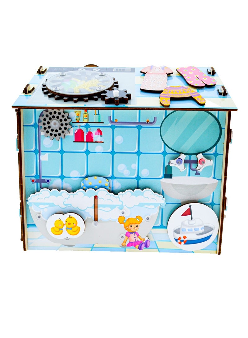 FOFA FOFA Wooden Educational Board - Busy board - Housekeeping — A Magical World Full of Engaging Activities and Educational Games for 3 4 5 Years Old Girls Boys Gifts Travel Toy  - Image 5