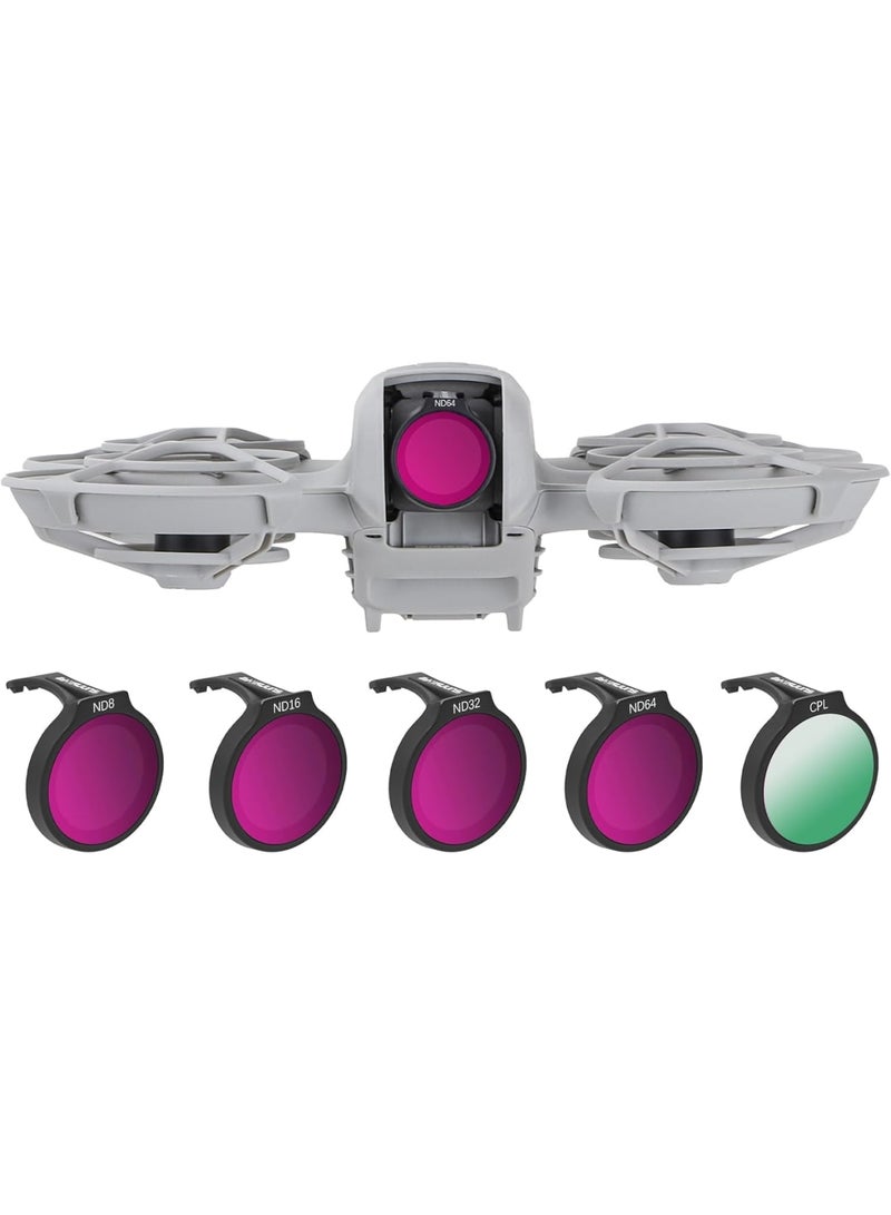 SYOSI ND Filter Kit for DJI NEO - Professional Optical Glass Lens Camera Filters, 5 Pack (CPL, ND8, ND16, ND32, ND64)  - Image 1