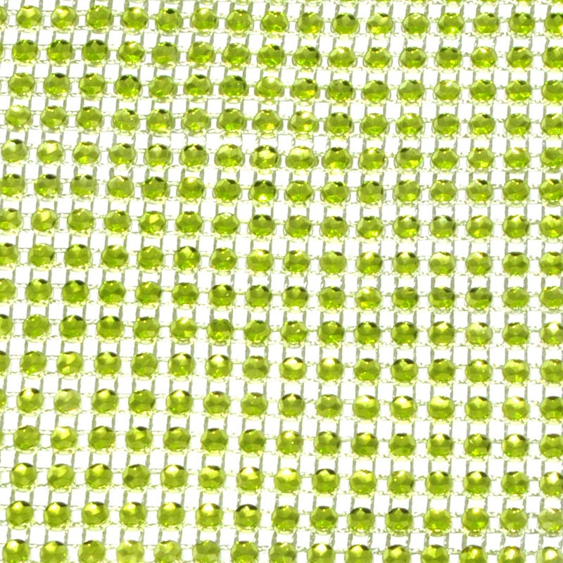 Mandala Crafts Lime Green Bling Wrap Rhinestone Ribbon - 4.75 in 10 Yds Crystal Rhinestones Mesh Ribbon - Diamond Wrap Rhinestone Strips Roll for Crafts Wedding Party Decoration - Image 2