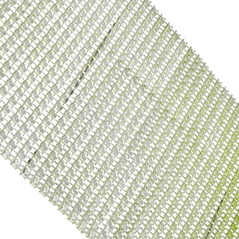 Mandala Crafts Lime Green Bling Wrap Rhinestone Ribbon - 4.75 in 10 Yds Crystal Rhinestones Mesh Ribbon - Diamond Wrap Rhinestone Strips Roll for Crafts Wedding Party Decoration - Image 4