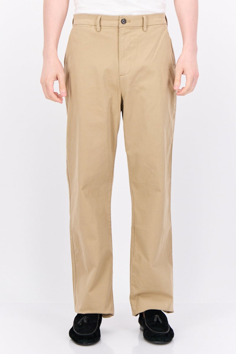 GAP Men Loose Fit Plain Chino Pants, Khaki - Image 1