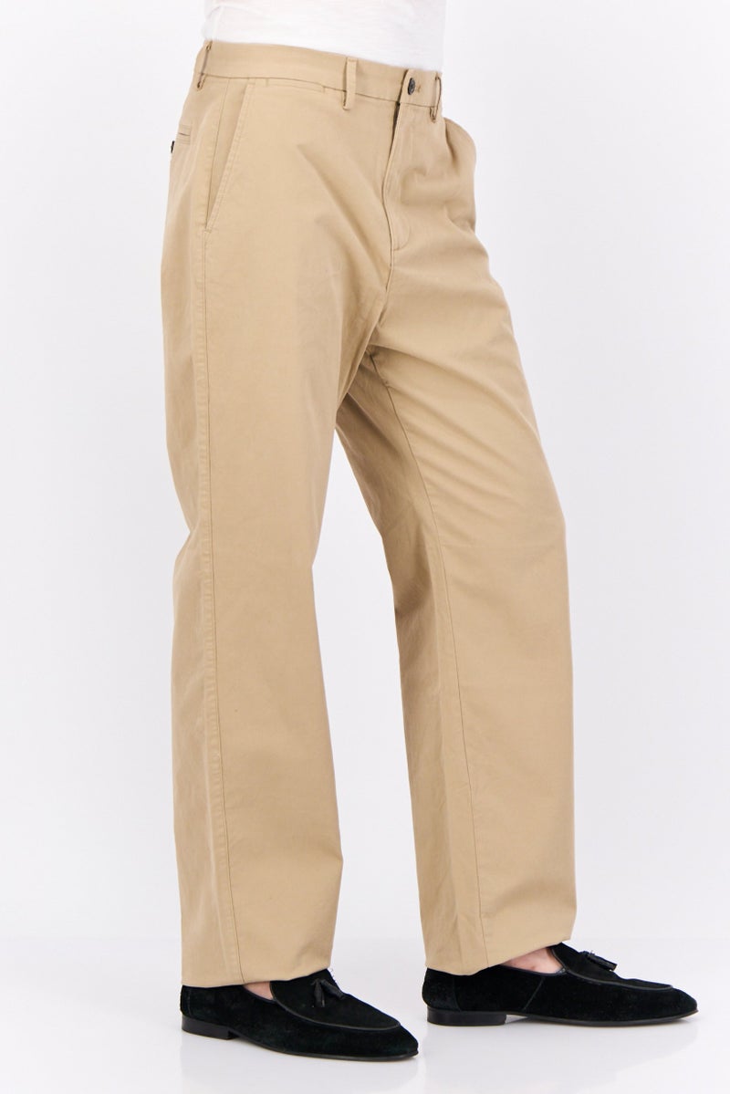 GAP Men Loose Fit Plain Chino Pants, Khaki - Image 3