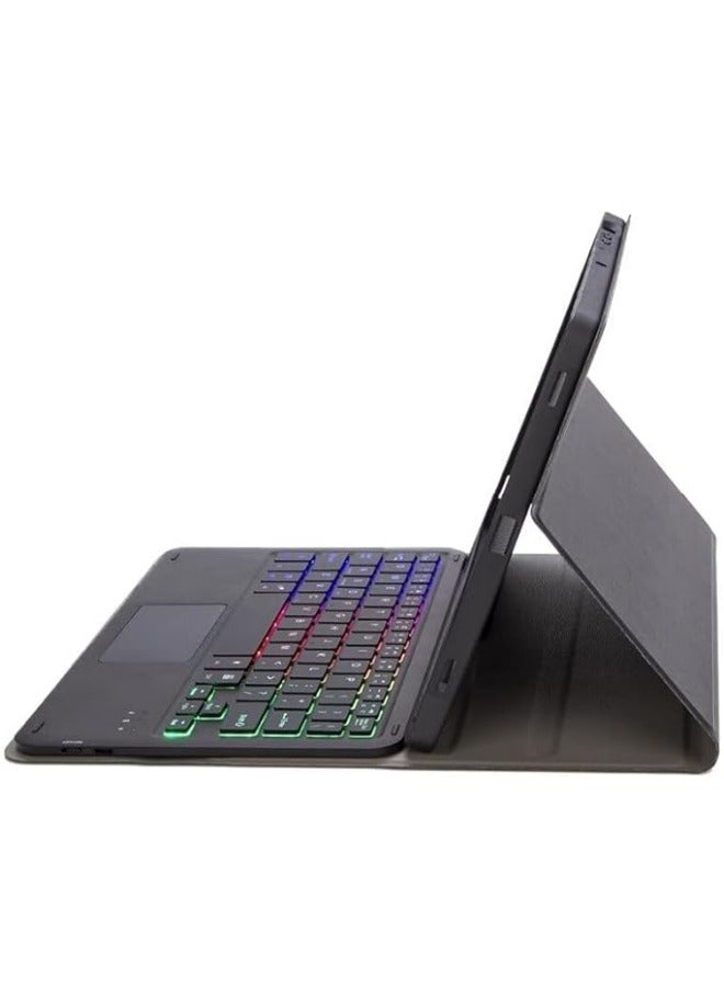 general Touchpad Arabic and English Keyboard Case Compatible with Samsung Tab A9 Plus (X210/X215/X216),Backlight, Multi-Touch Trackpad, Flip Stand Case with Pencil Holder for Tab A9+ - Image 3