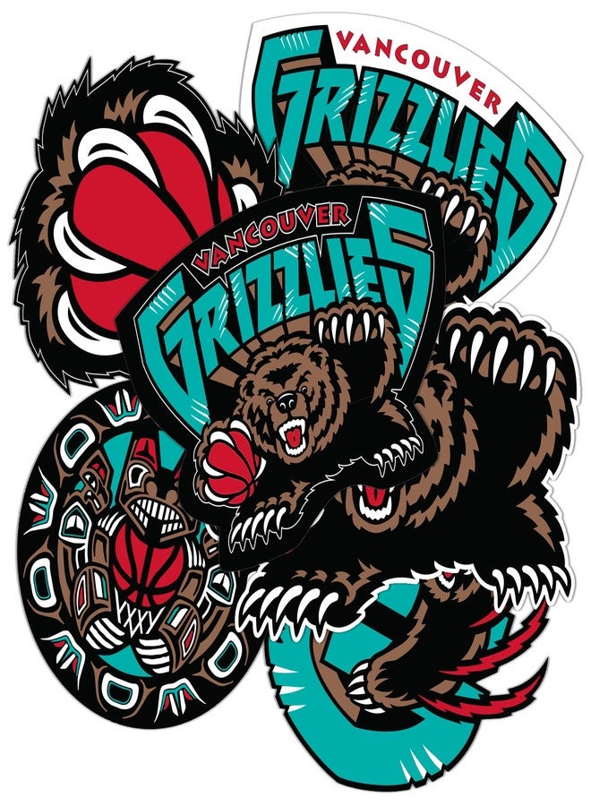 Desert Cactus Vancouver Grizzlies Sticker NBA Officially Licensed Vinyl Decal Laptop Water Bottle Car Scrapbook (Vintage T2-B) - Image 1