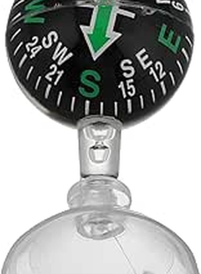 38mm Suction Cup Car Dashboard Compass Ball Black Portable Navigation Direction Guide - Image 1