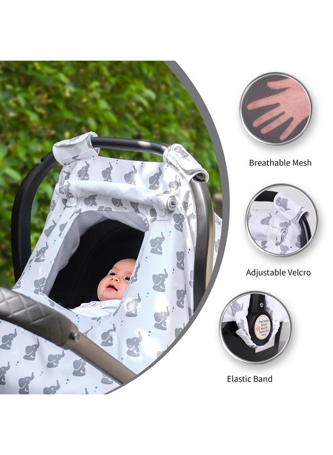 Bnditeu Car Seat Cover Baby, Carseat Covers Baby with 2 Layers Breathable Windows, Windproof Infant Car Seat Cover, Kick-Proof Baby Carrier Cover for Baby Boy Newborn Essentials - Image 4