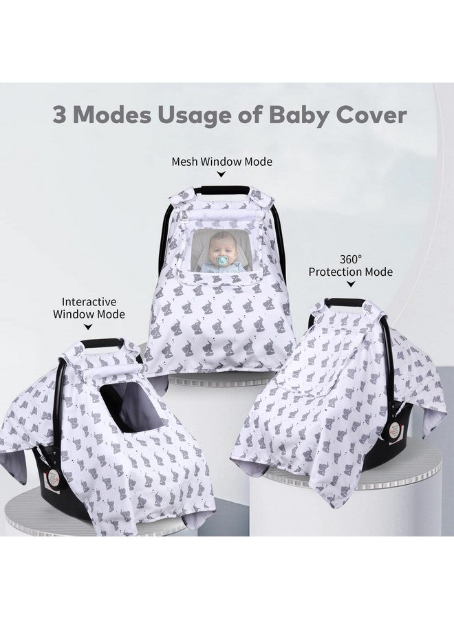 Bnditeu Car Seat Cover Baby, Carseat Covers Baby with 2 Layers Breathable Windows, Windproof Infant Car Seat Cover, Kick-Proof Baby Carrier Cover for Baby Boy Newborn Essentials - Image 2