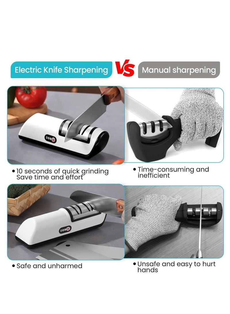 Premium Knife Sharpener Tool, Sharpener Tool For Home, Mini Knife Sharpener, Coarse & Fine Knife Sharpener, Knife Sharpening System, Knife Sharpeners for Kitchen Knives. Quickly Sharpening - Image 5