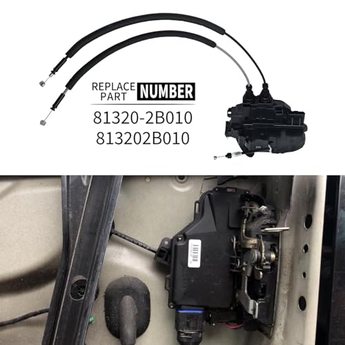 DUZFOREI دوفرى قفل باب مشغل الجهة الأمامية اليمنى للركاب 81320-2B010 بديل لهيونداي سانتا في 2007 2008 2009 مشغلات قفل الأبواب تستبدل 813202B010 - Image 5