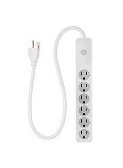 GE Ge 6Outlet Surge Protector 4 Pack 2 Ft Extension Cord Power Strip 450 Joules Heavy Duty Plug Twisttoclose Safety Covers Ul Listed White 54627  - Image 3