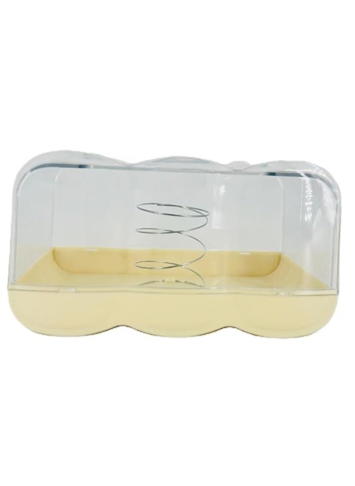 Rahalife Acrylic Facial Tissue Holder with Spring - Rectangular Shape Napkin Dispenser - 23x12x11 cm - Lightweight Plastic Base - Perfect for Restaurants, Offices, and Home Use  - Image 1