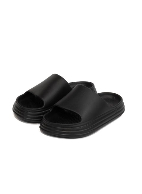 Waves Slide Slippers Black For Boys