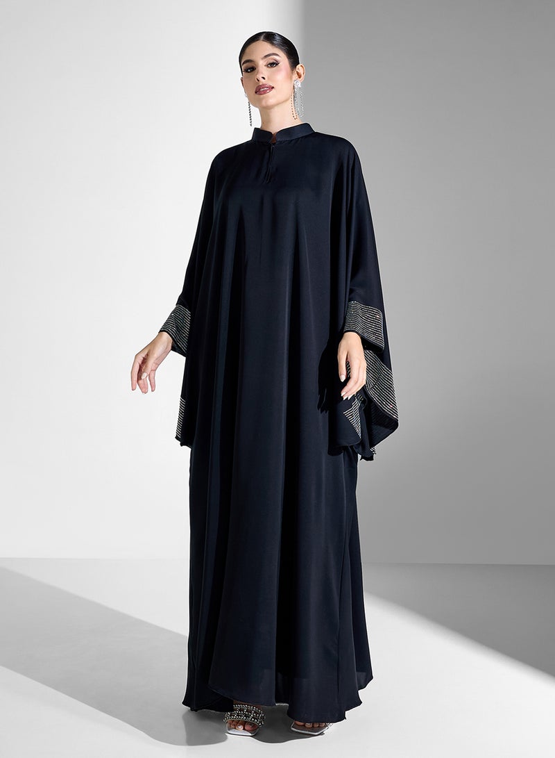 Khizana Abaya With Embellished Sleeves & Sheila - Image 1