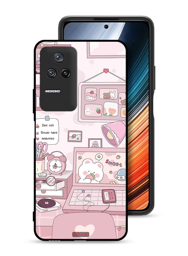 Tolwak Xiaomi Redmi K40S Protective Case Cover Get Rich Study Hard - Image 1