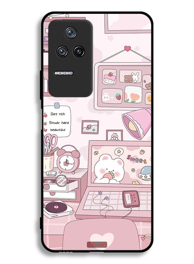 Tolwak Xiaomi Redmi K40S Protective Case Cover Get Rich Study Hard - Image 2