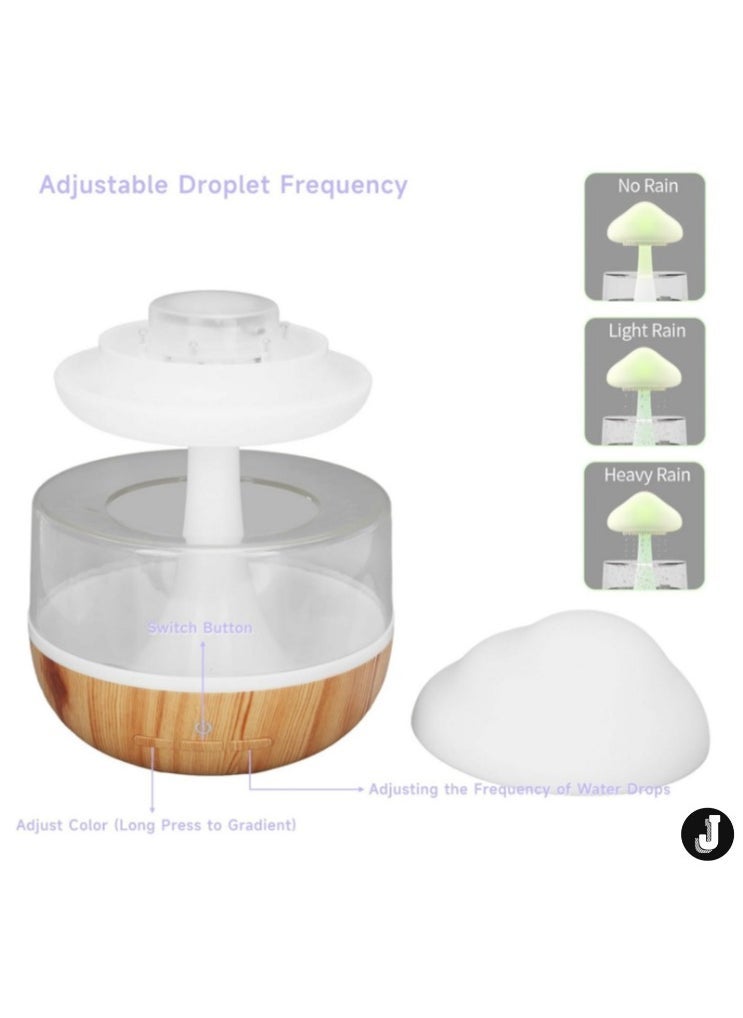 JAJEEK "New Rain Cloud Humidifier – Cute Raining Cloud Night Light with 7 LED Colors, 2000mAh Battery & 500ml Capacity"  - Image 4