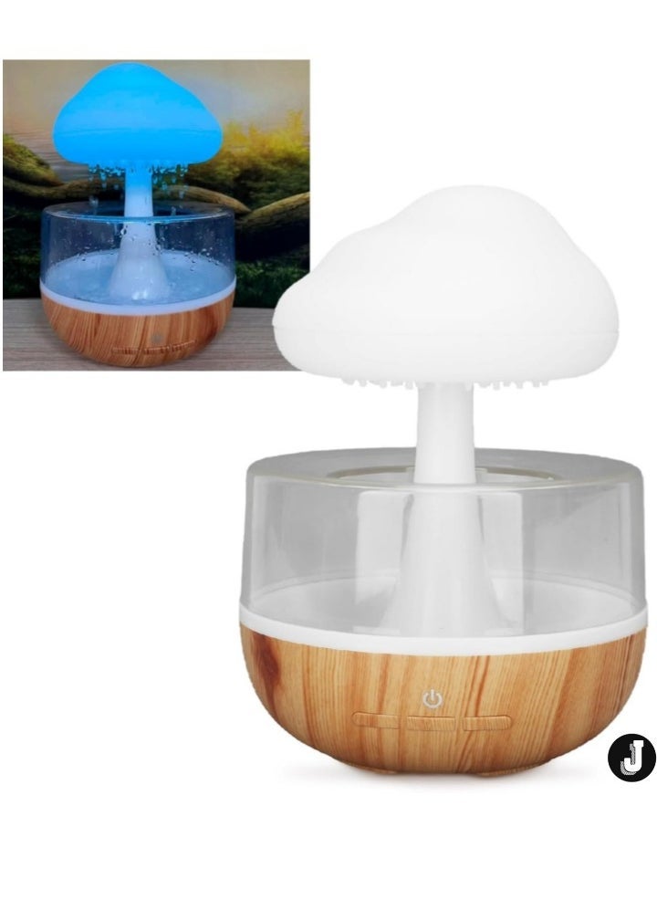 JAJEEK "New Rain Cloud Humidifier – Cute Raining Cloud Night Light with 7 LED Colors, 2000mAh Battery & 500ml Capacity"  - Image 1