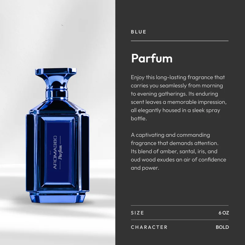 أروما 360  عطر بلو للجنسين - ياسمين، عنبر، نيرولي، صندل، آيريس وخشب - خالي من منتجات الحيوان - سعة 200 مل