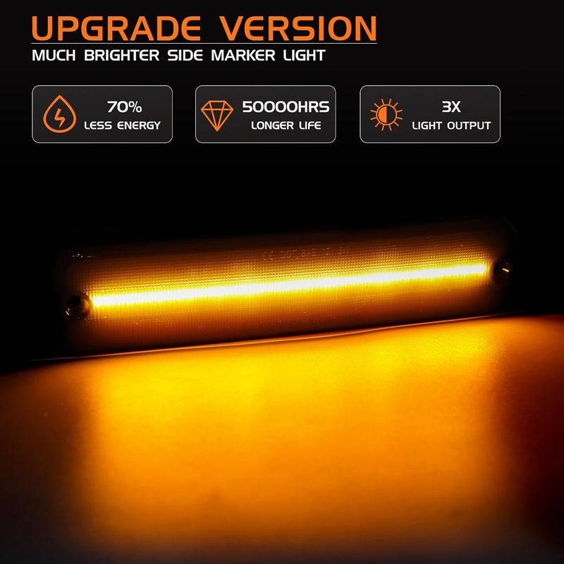 FetonAuto 2PCS LED Side Marker Light for Jeep Wrangler YJ - Image 2
