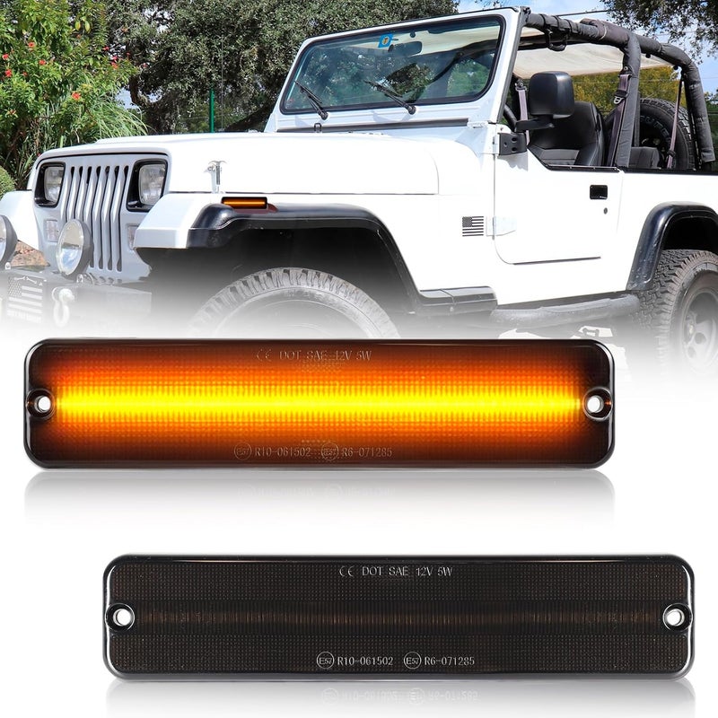 FetonAuto 2PCS LED Side Marker Light for Jeep Wrangler YJ - Image 1