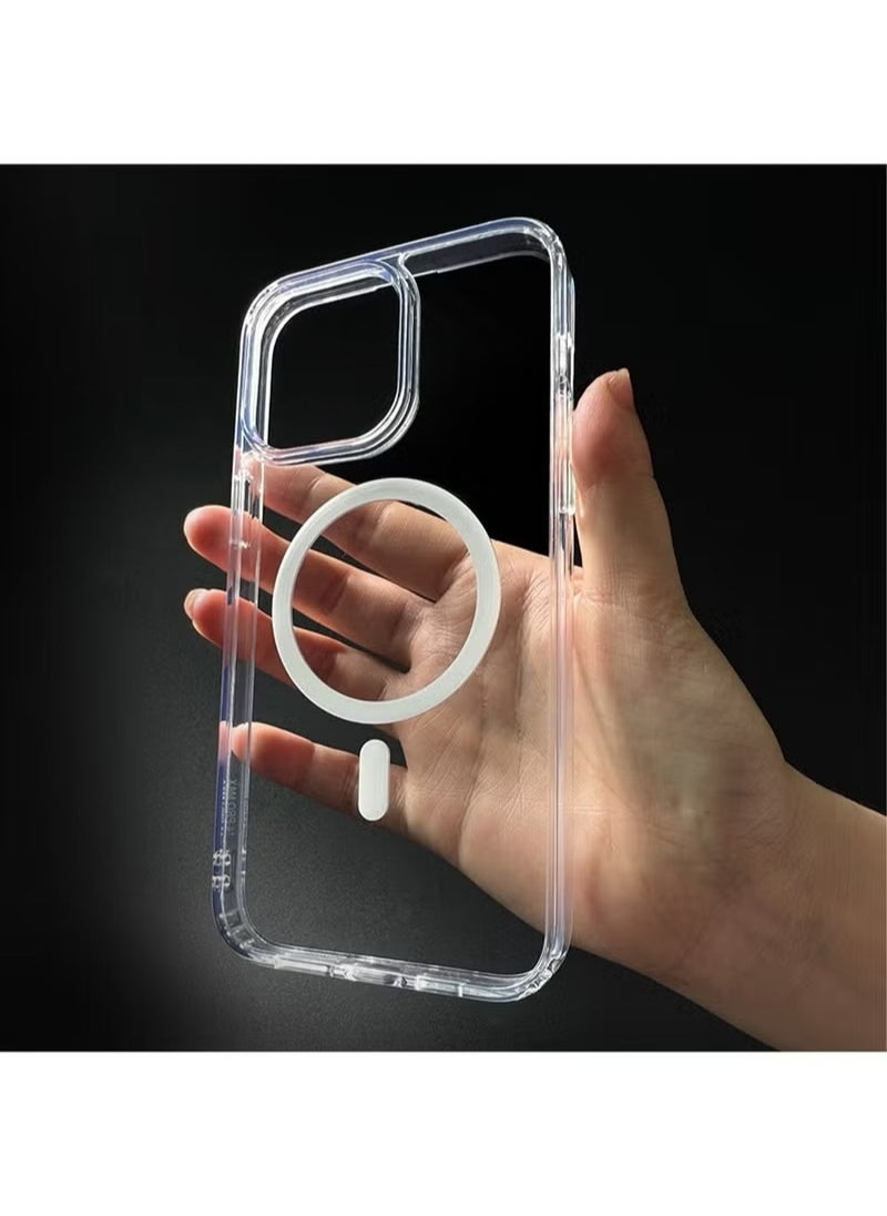 X-level - Magnetic Case For iPhone 15 Pro Compatible With MagSafe Wireless Charging With Shockproof Protective Phone Bumper Cover With Anti-Scratch Clear Back - Image 1