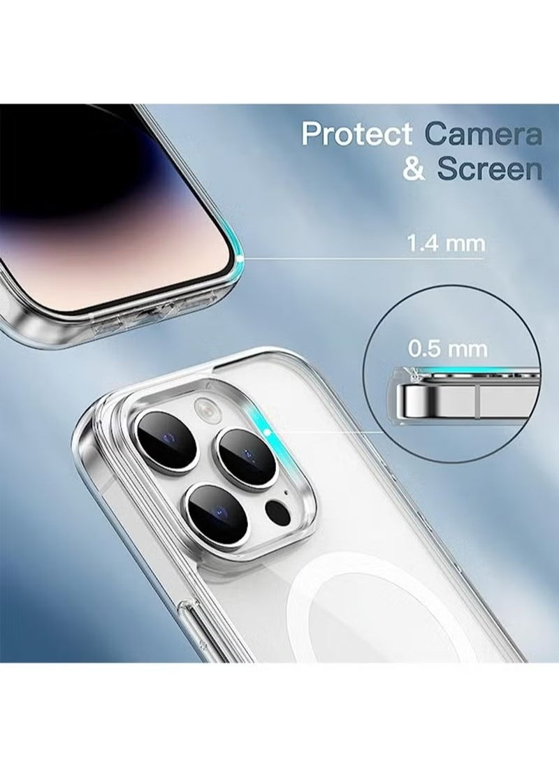 X-level - Magnetic Case For iPhone 15 Pro Compatible With MagSafe Wireless Charging With Shockproof Protective Phone Bumper Cover With Anti-Scratch Clear Back - Image 1
