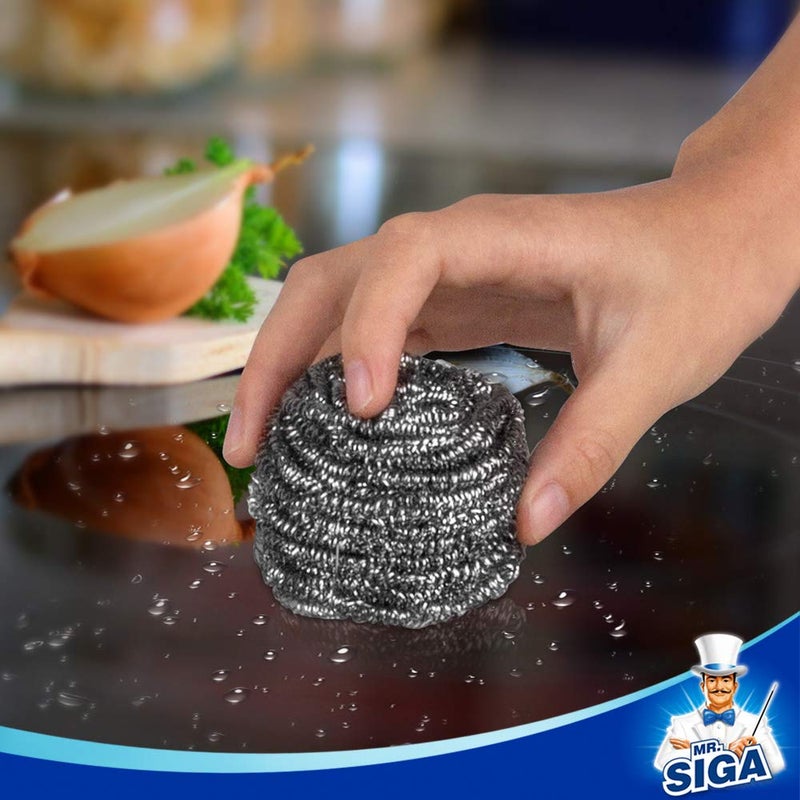 Mr Siga MR.SIGA Stainless Steel Scourer, Pack of 6, 30g - Image 5
