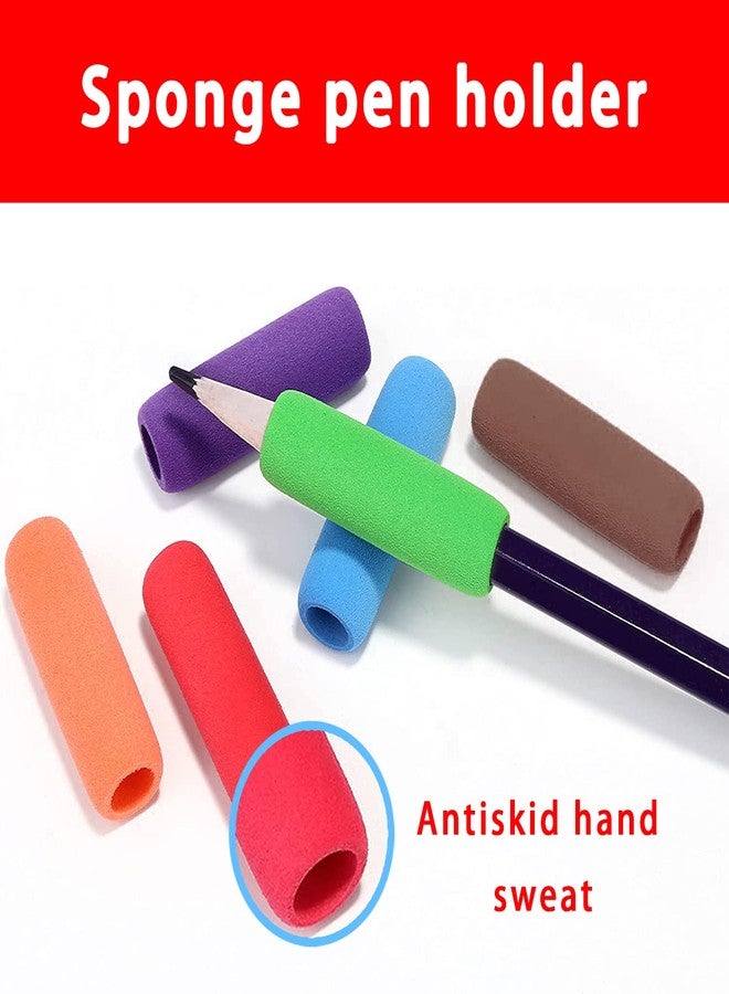 Arbootjin Pencil Grips,30 Pcs Pencil Grip Colorful Cushioned Pencil Handwriting Grips Writing Aid Pencil Holder Pencil Gripper for Children,Kids and Adults (Multicolour) - Image 4