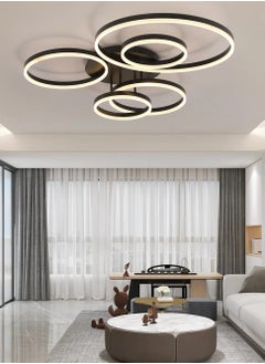YATAI LIGHTING Modern Light fixtures Ceiling Light,5-Heads Round Modern Dimmable Ceiling Light Fixture,114W Flush Mount LED Ceiling light Geometric Acrylic Living Room Light Fixture Ceiling Light  - Image 5