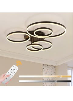YATAI LIGHTING Modern Light fixtures Ceiling Light,5-Heads Round Modern Dimmable Ceiling Light Fixture,114W Flush Mount LED Ceiling light Geometric Acrylic Living Room Light Fixture Ceiling Light  - Image 1