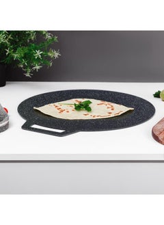 DELCASA Delcasa 40 cm Flat Tawa- DC3406/ with Granite Non-Stick Coating and Single Handle, for Roti, Chapatti, Dosa, Tortilla, Crepe, Pancake, etc./ Multi-Purpose Flat Skillet Pan, CD Bottom, Compatible with Hotplate, Halogen, Ceramic Gas Types/ Black  - Image 3