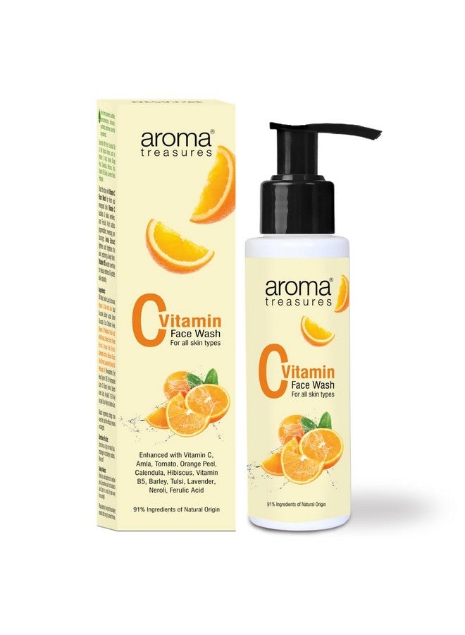 Aroma Treasures Vitamin C Face Wash for Fresh & Energized Skin, 100ml | For All Skin Types | 91% Natural Ingredients | Enriched with Amla & Ferulic Acid | Free from Parabens & Sulfates - Image 1