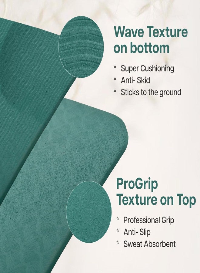 Wiselife TPE Printed 6MM Yoga Mat + Yoga Strap For Men, Women, Kids | Anti-Slip Extra thick, Long & Wide Exercise Sports Mat For Workout, Fitness, Yoga, Gym, Home & Pilates (Flower of life- Green) - Image 5
