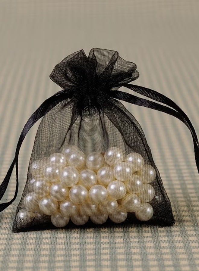 ميني خيوط السحب أكياس أورغانزا، حفل الزفاف تفضل حقيبة هدية، الشوكولاته الشبكة الحلوى هدية المجوهرات أورغانزا حقيبة، كيس أكياس أورغانزا الصغيرة (خلط اللون 2.7x3.5 بوصة) - Image 3