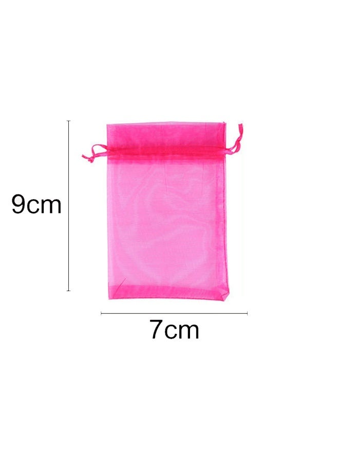 ميني خيوط السحب أكياس أورغانزا، حفل الزفاف تفضل حقيبة هدية، الشوكولاته الشبكة الحلوى هدية المجوهرات أورغانزا حقيبة، كيس أكياس أورغانزا الصغيرة (خلط اللون 2.7x3.5 بوصة) - Image 5